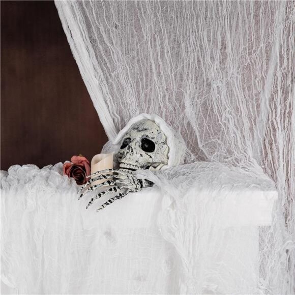 315 x 84.6 Inch Halloween Creepy Cloth - White Halloween Scary Spooky Cloth - Picture 4 of 8
